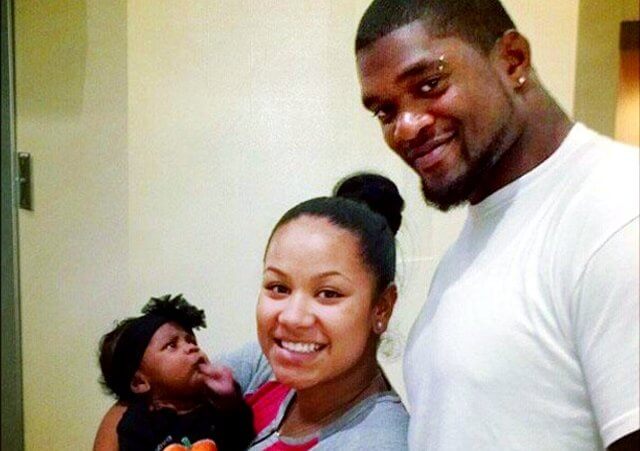 Jovan Belcher, Kansas City Chiefs linebacker, with girlfriend Kasandra Perkins, mother of their daughter, Zoey Michelle. Picture taken on October 31, 2012, on Kasandra Perkins' instagram account (kasandraperkins)(Credit: Kasandra Perkins via Instagram)