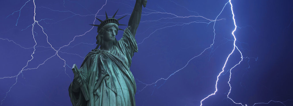 Lightning strikes the Statue of Liberty: The path to liberty that ...