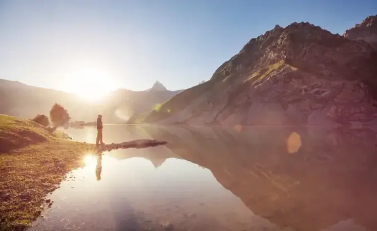 Peaceful moment on the lake in the Fann Mountains, located in western Tajikistan. By Galyna Andrushko/stock.adobe.com