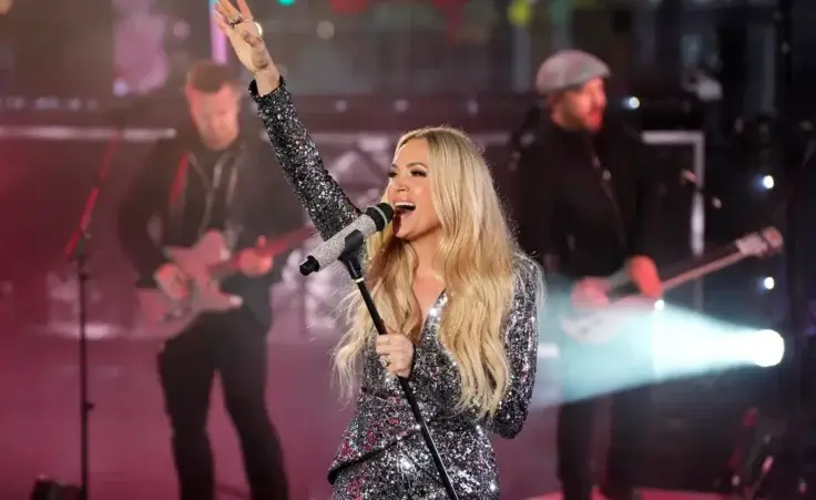 Carrie Underwood performs during the Times Square New Year's Eve celebration on Tuesday, Dec. 31, 2024, in New York. (Photo by Charles Sykes/Invision/AP)