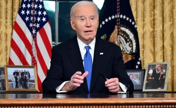 President Joe Biden speaks from the Oval Office of the White House as he gives his farewell address Wednesday, Jan. 15, 2025, in Washington. (Mandel Ngan/Pool via AP) Biden's farewell address